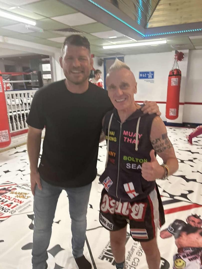 Michael Bisping and Master Sandy Holt 1 - Bolton Thai Boxing Club